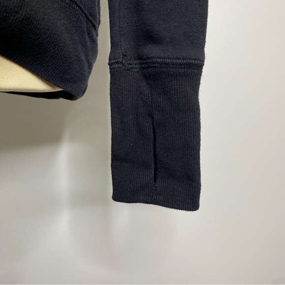 Tek Gear Black Surplice Front Long Sleeve Thumb Hole Hooded Sweatshirt - Picture 8 of 9